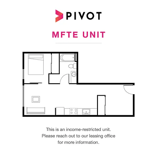 Floor plan 1 Bed A MFTE APPLICANTS ONLY