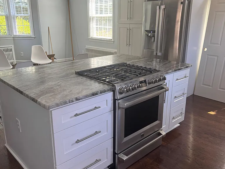 stove and fridge