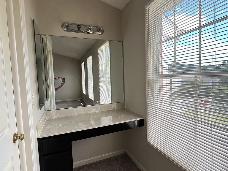 Dressing area in master bedroom