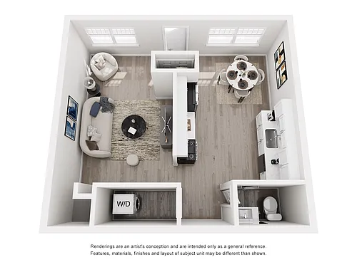 Floor plan 2 Bedroom, 1.5 Bathroom