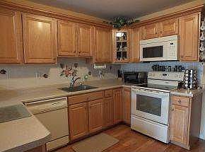 Maple cabinetry in the kitchen
