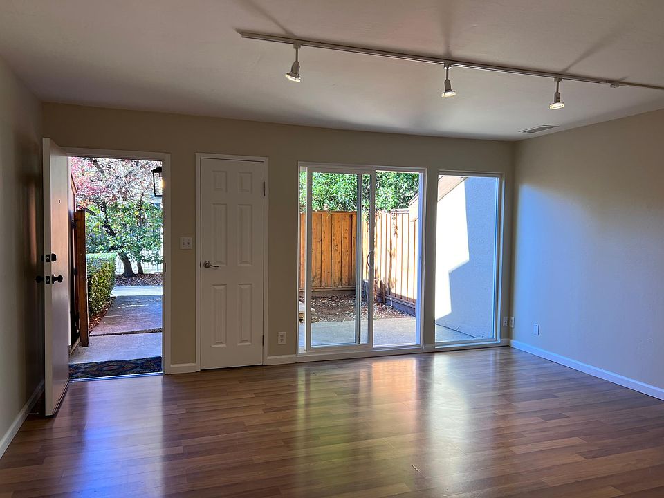 front door and private patio door