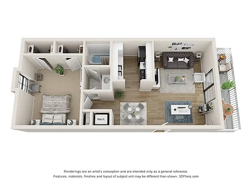 Floor plan 712sf