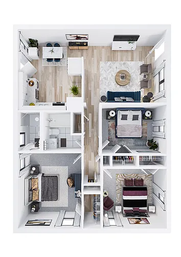 Floor plan 3 Bedroom 2 Bathroom