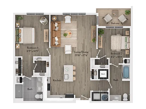 Floor plan B3