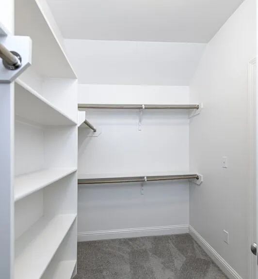 Walk in closet master bathroom