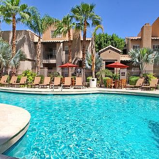 Relax by the Sparkling Pool Year-Round.