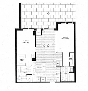 Floor plan 2 bed / 2 bath