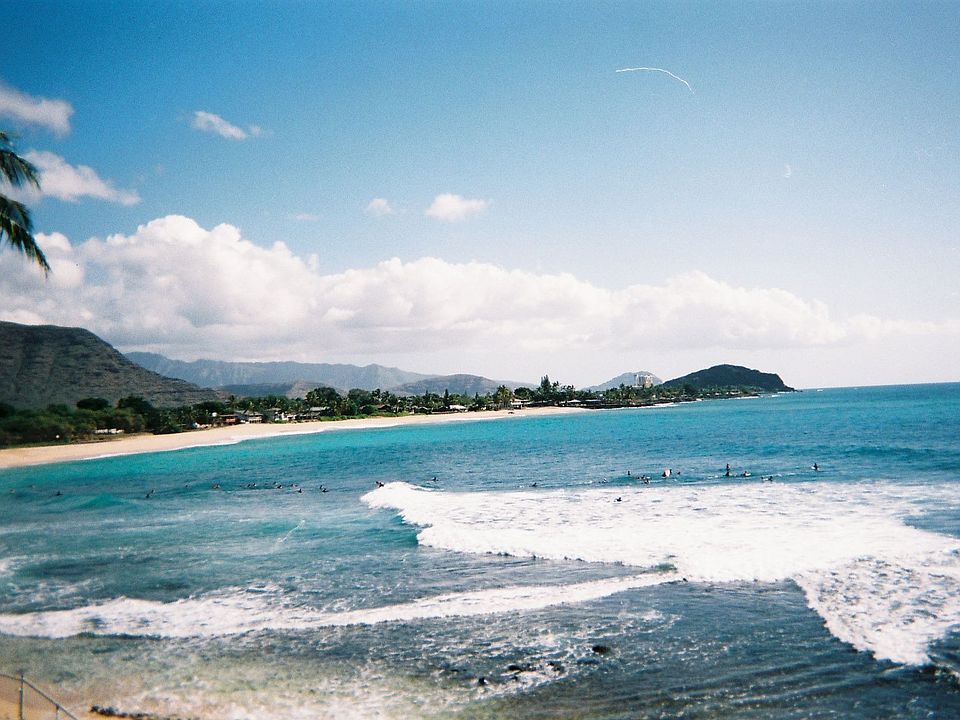 Surfing Makaha---sunset view each night