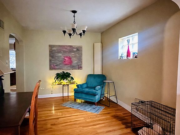 Formal dining room currently being used as an office.