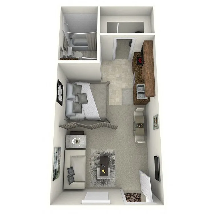Floor plan Renovated Studio