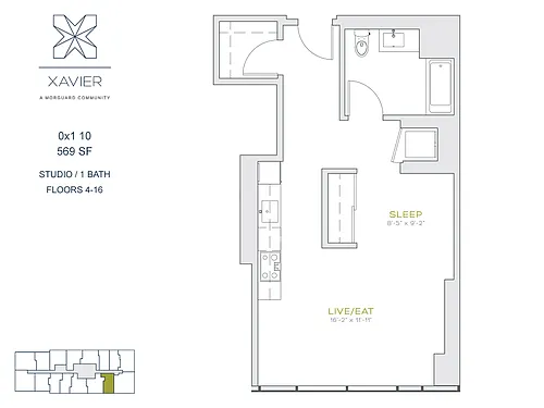 Floor plan 0X1 10
