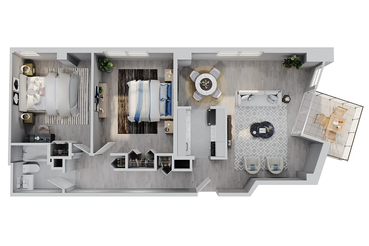 Floor plan 2 Bed A - Towers