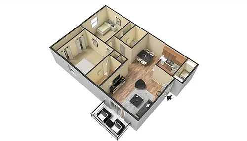 Floor plan 2 Bedroom B