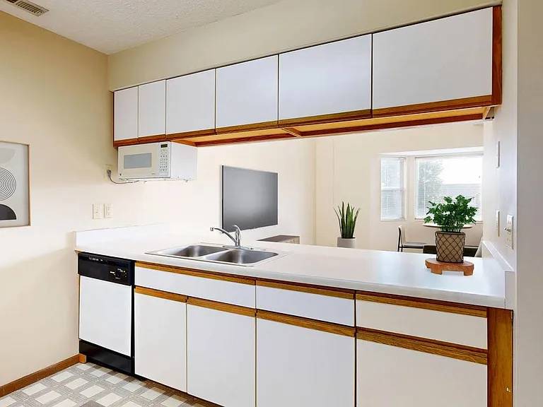 Spacious galley kitchens offer plenty of countertop space and open sightlines into your living area perfect for prepping, cooking, and staying connected.