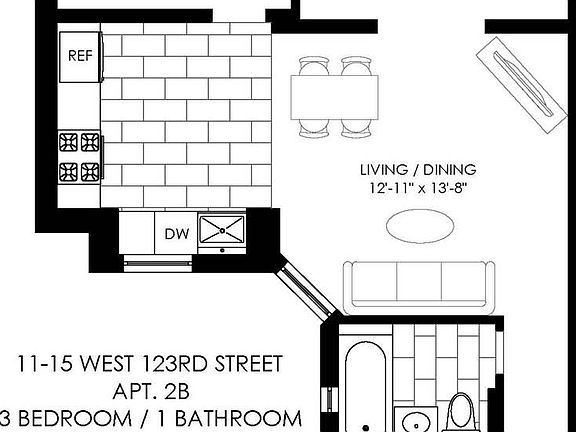 2nd image of 11-15 W 123rd St #2B