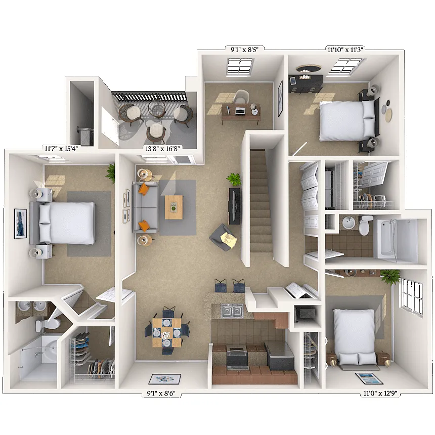 Floor plan C1D