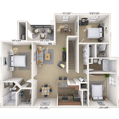 Floor plan C1D
