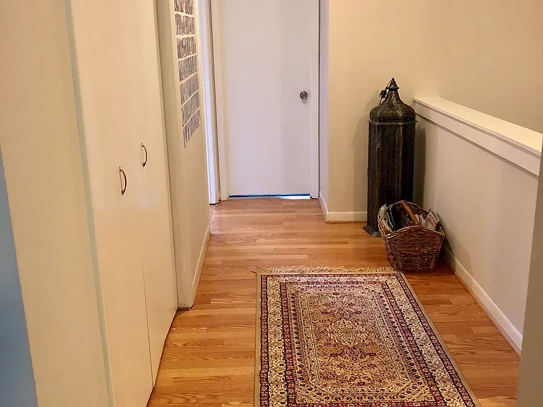 Upstairs hallway with closet