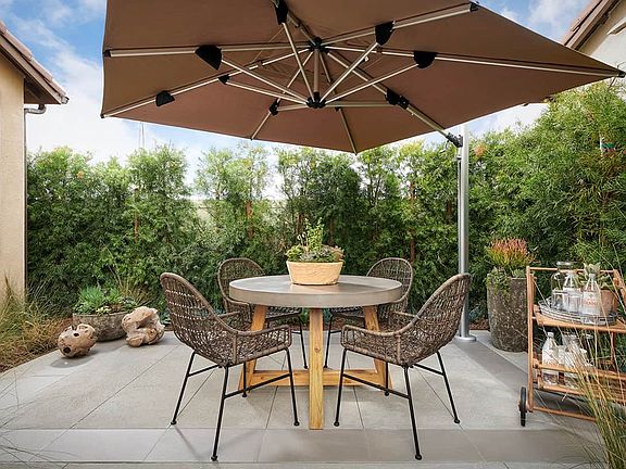 Cassis at Rancho Soleo Plan 1 Model Home Patio