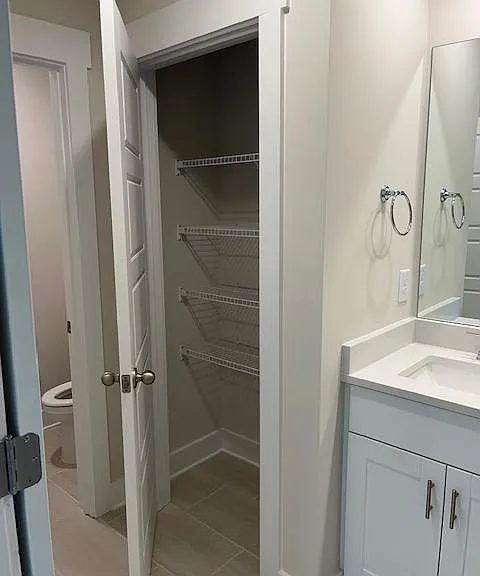 master bath linen closet