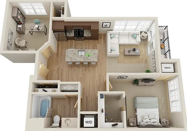 Floor Plan C2 | The Junction | Apartments in Menomonee Falls, WI Floor Plan C2 | The Junction | Apartments in Menomonee Falls, WI