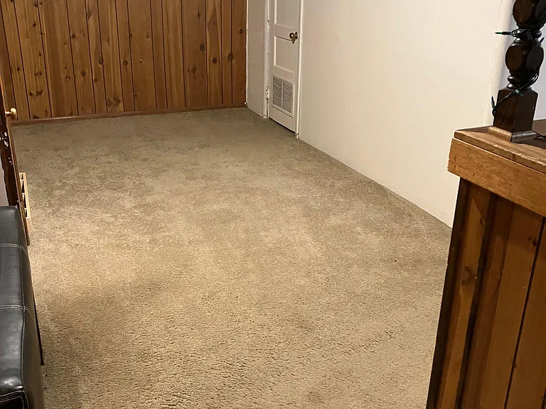 Space near closet and furnace/utility room in basement