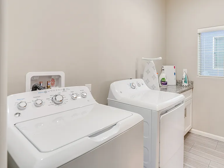 Shared laundry upstairs