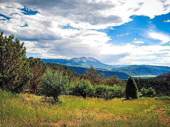 Back porch view of Mt Sopris