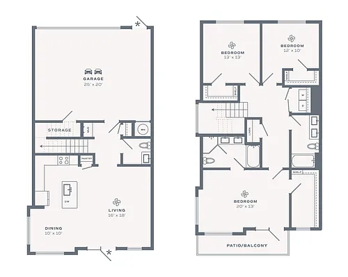 Floor plan Selene Townhome w/Garage