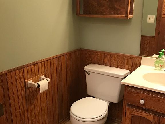 1/2 bath on main floor off the kitchen