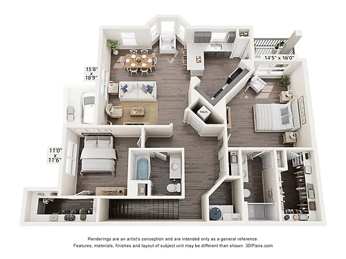 Floor plan Rosa with Heated Garage