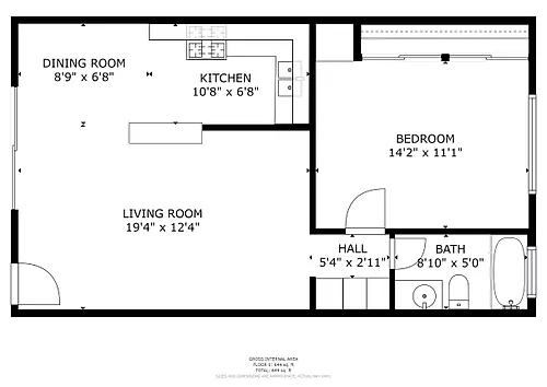 Floor plan 1B1B