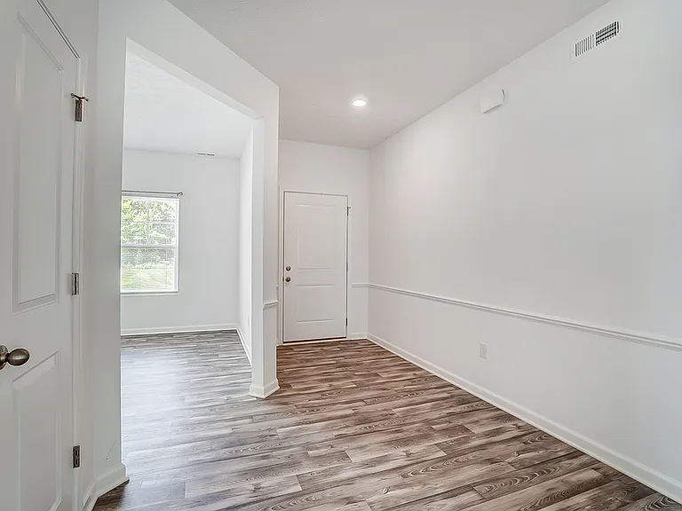 Front door and main floor flex space