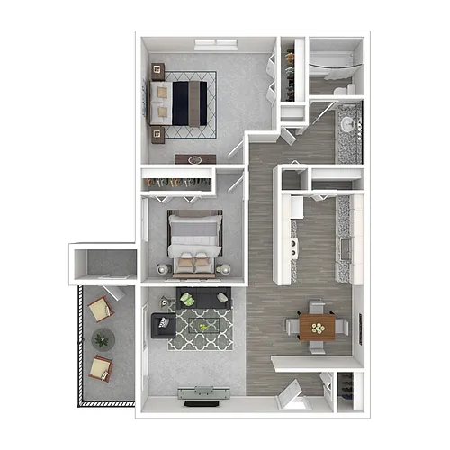 Floor plan 2 Bedroom 1 Bath
