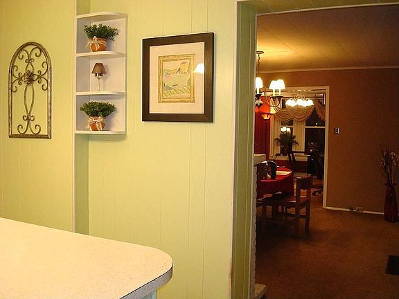 Kitchen into dining room