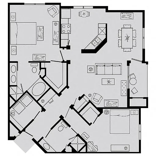 Floor plan 2A 2B