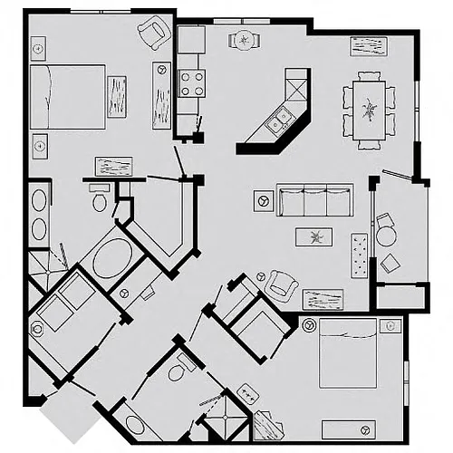 Floor plan 2A 2B