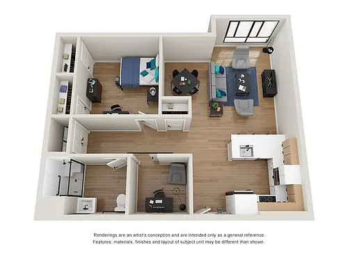 Floor plan 1BD-7A