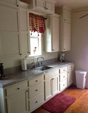 Granite counters in the updated kitch