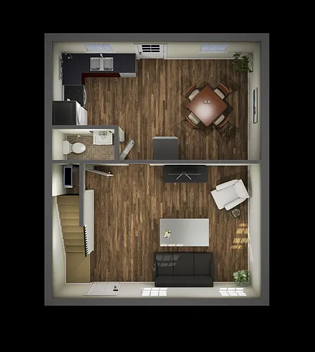 Floor plan Two Bedroom Townhouse / Phase 2