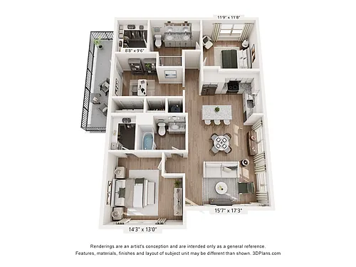 Floor plan C3 - Midnight Cottage