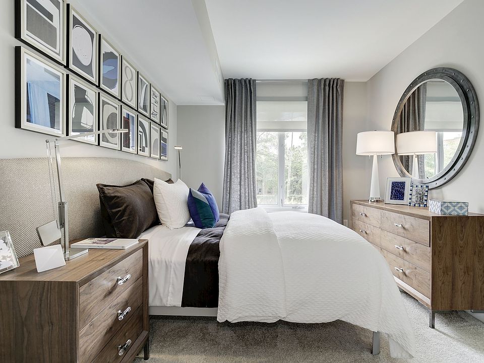 One-bedroom bedroom (staged)