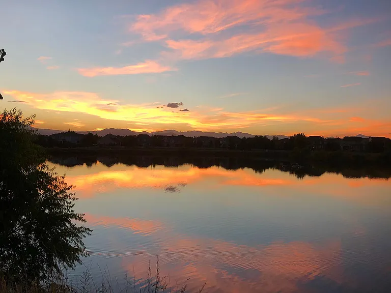 Sunset at Small lake a 5 min walk away