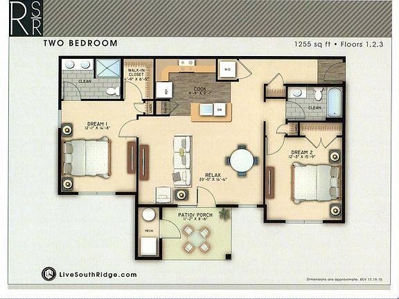 2 Bedroom Floor Plan