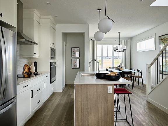 A photo of the kitchen of the Oak show home by Brookfield Residential