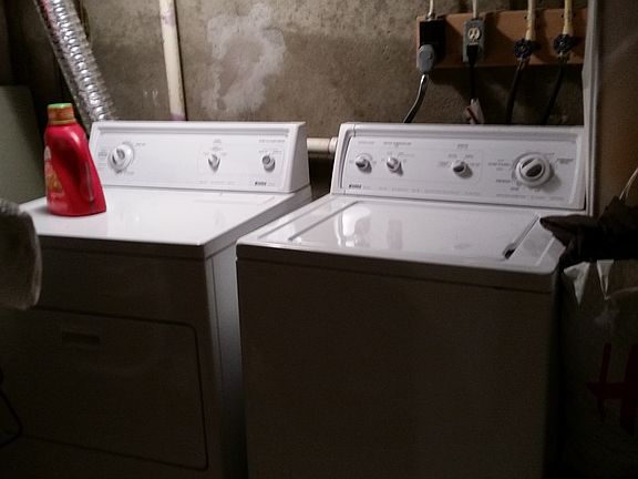 Washer Dryer in finished basement