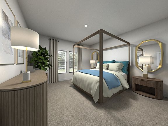 Virtually Staged Primary Suite