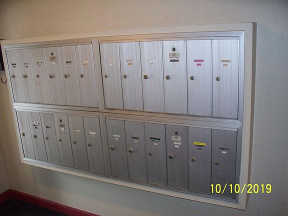 Mailboxes at front door