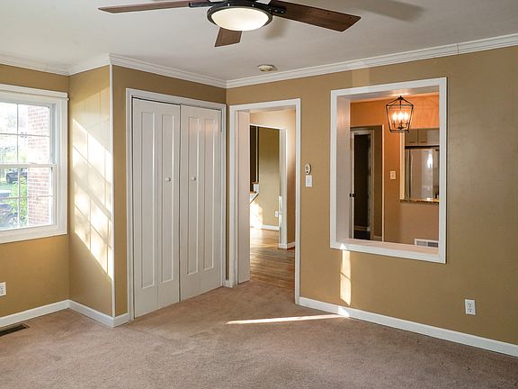 Living room with closet storage